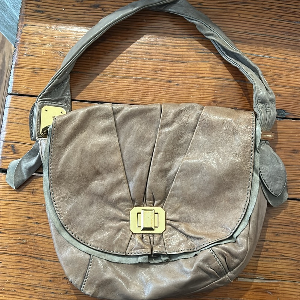 Vintage Juciy Couture two tone, leather shoulder bag.